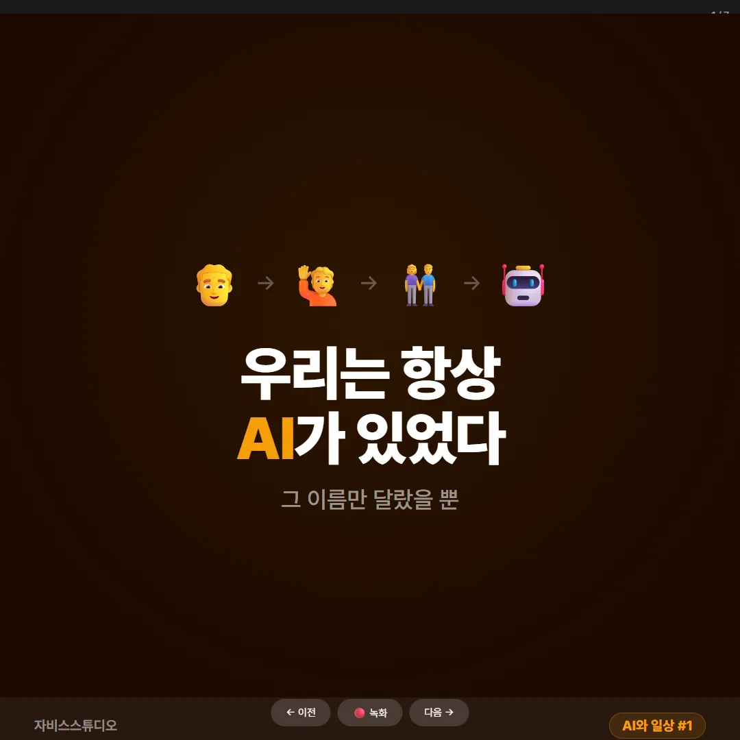 우리는 항상 AI가 있었다 — 카드뉴스 커버