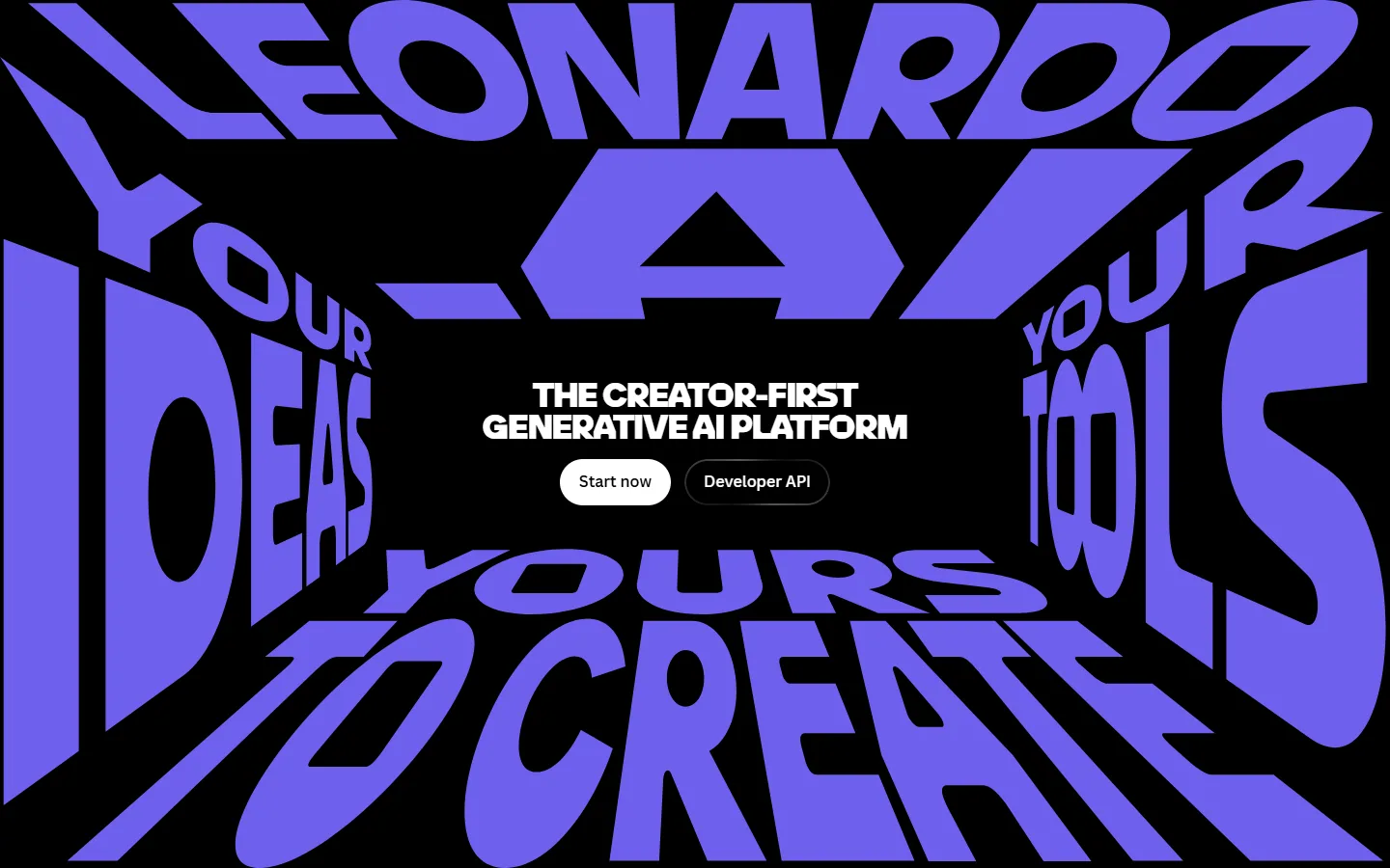 Leonardo.ai 공식 사이트 캡처