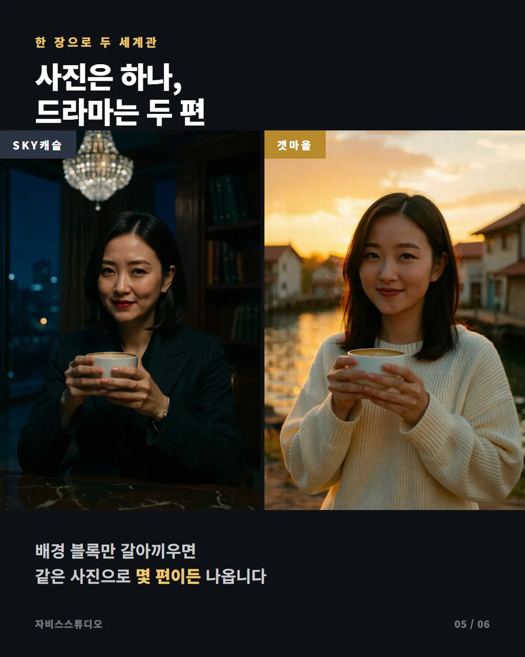 내가 K-드라마에 나온다면? SKY캐슬·갯마을차차차 AI 변환 프롬프트 공개 카드뉴스 5