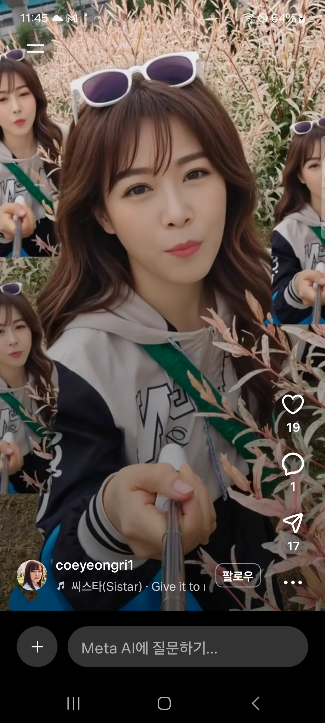 메타 AI 앱 안의 Vibes 피드 — 한국어 UI와 한국 크리에이터 콘텐츠