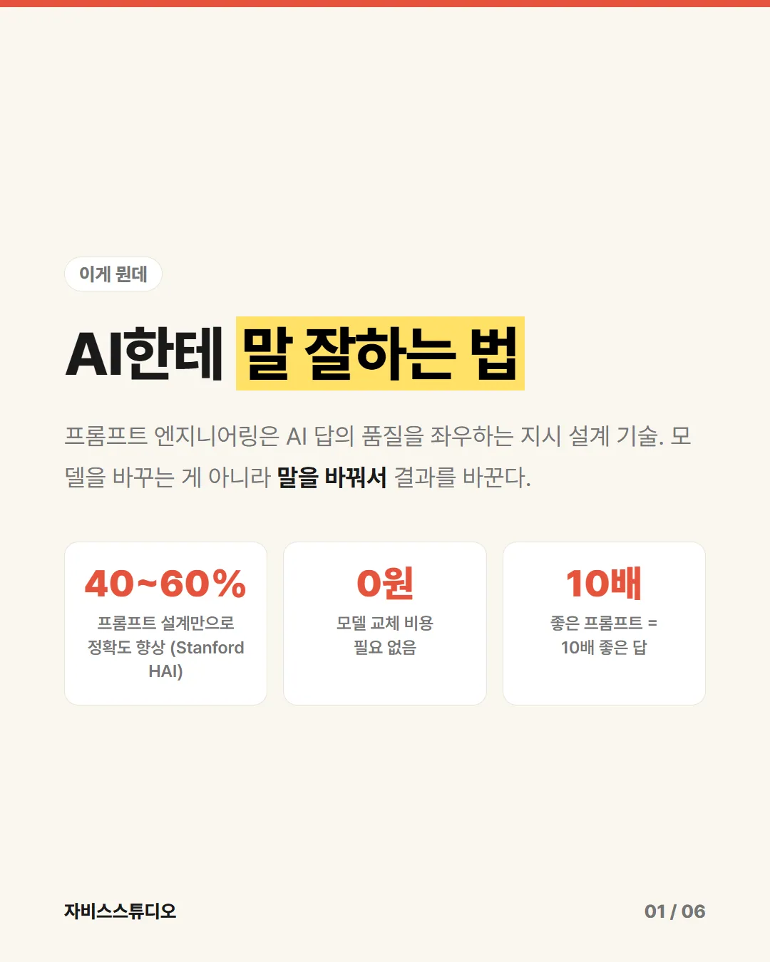 카드뉴스 2/6 — AI한테 말 잘하는 법