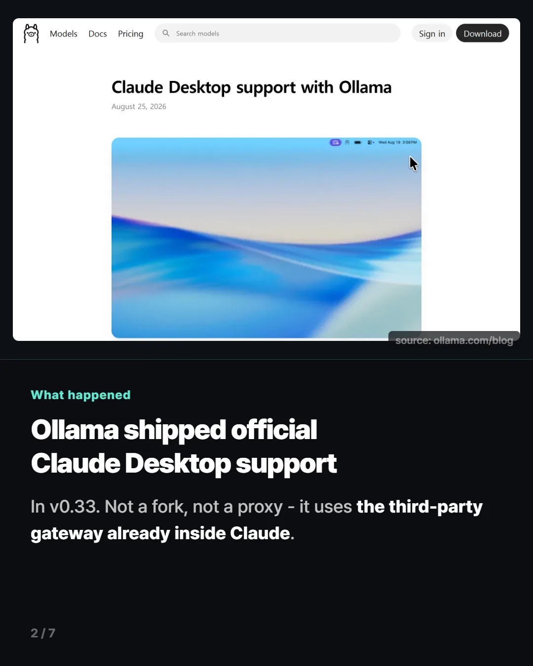 Claude Desktop x Ollama 2/7