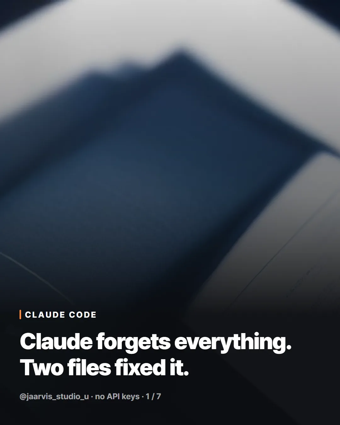 Two files — CLAUDE.md and memory-log.md — giving Claude memory across sessions