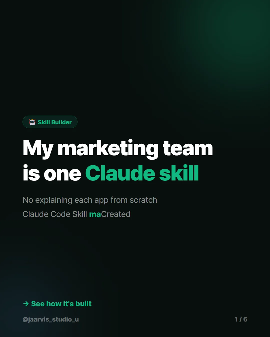 My marketing team is one Claude skill
