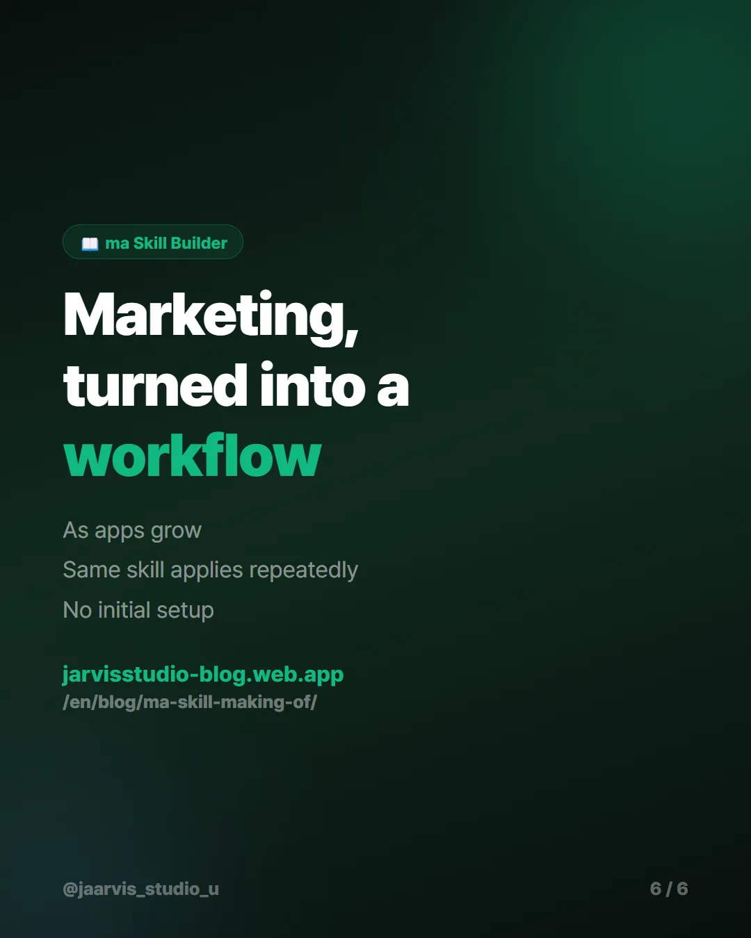 Marketing, turned into a workflow